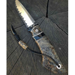 ХАМЕЛЕОН МИСЛИВЕЦЬ ексклюзивний ніж ручної роботи майстра студії Павла Гончаренка, замовити купити в Україні (Сталь - К110 в обкладках 95X18). Photo 3